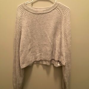 Aeropostale Gray Cropped Sweater